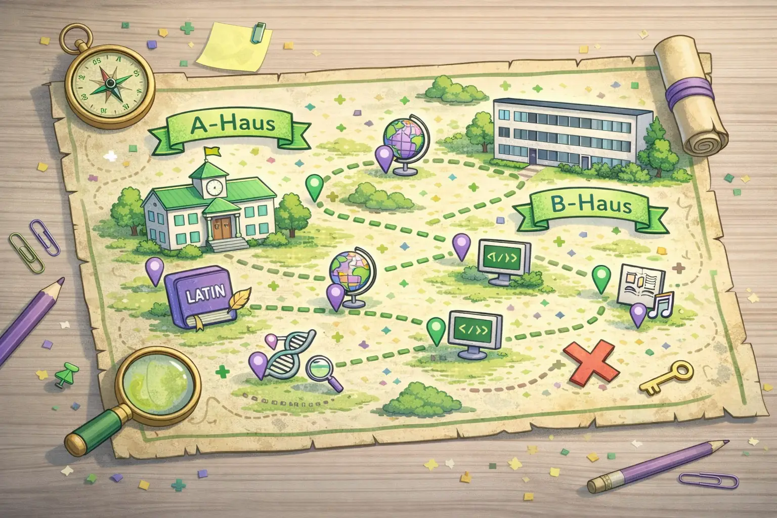 Karte: A-Haus und B-Haus